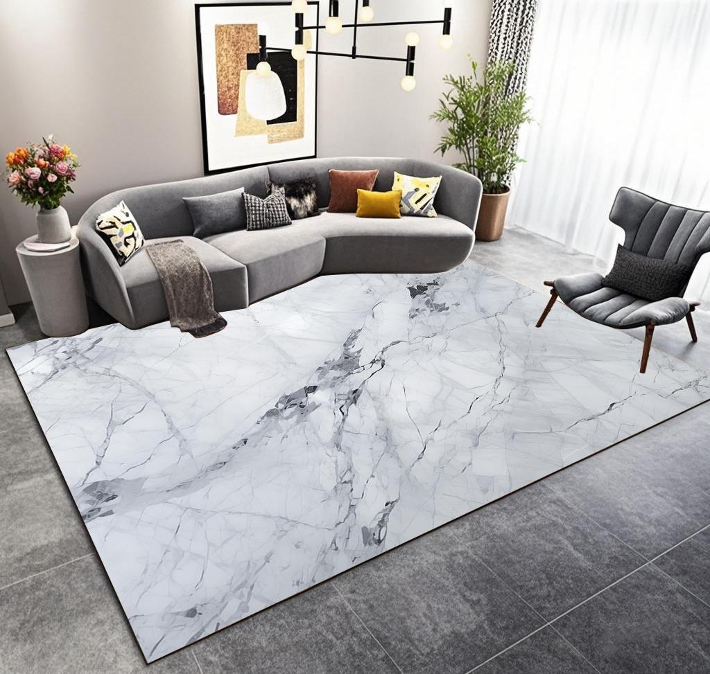 Nordic Luxury Marble Living Room Carpet 200x300 Cm Large Area Non-slip Plush Rugs Decoration Bedroom Bedside Soft Floor Mats