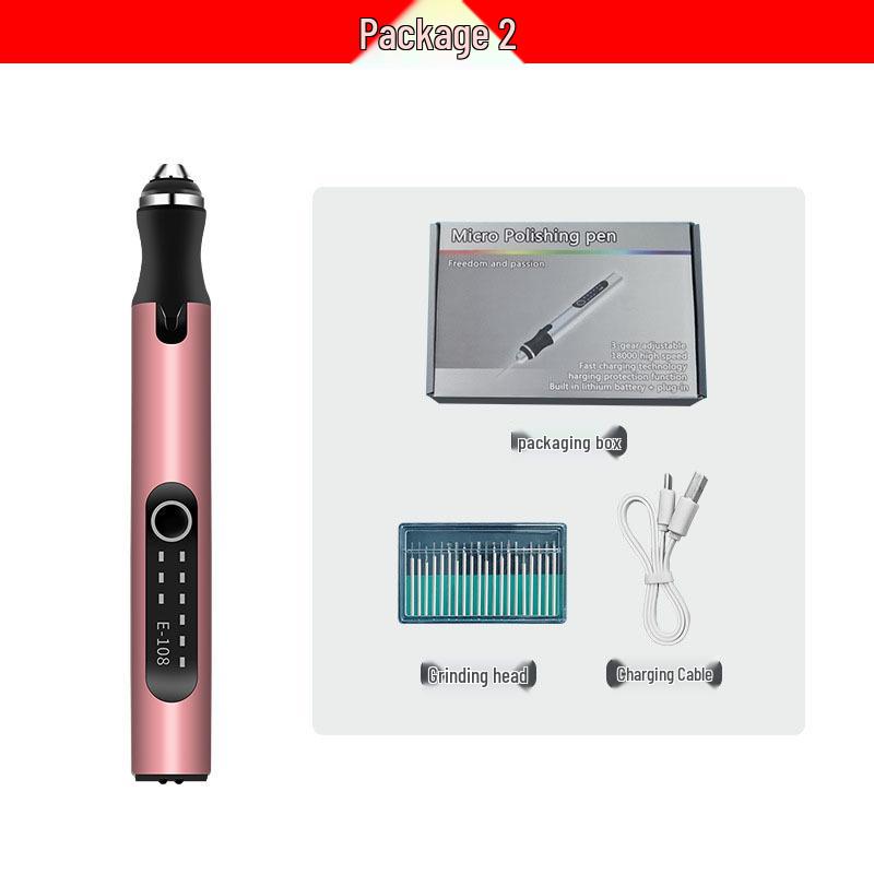 Rose Gold Mini Handheld Electric Engraving, Cutting, and Drilling Machine for Jade and Woodworking