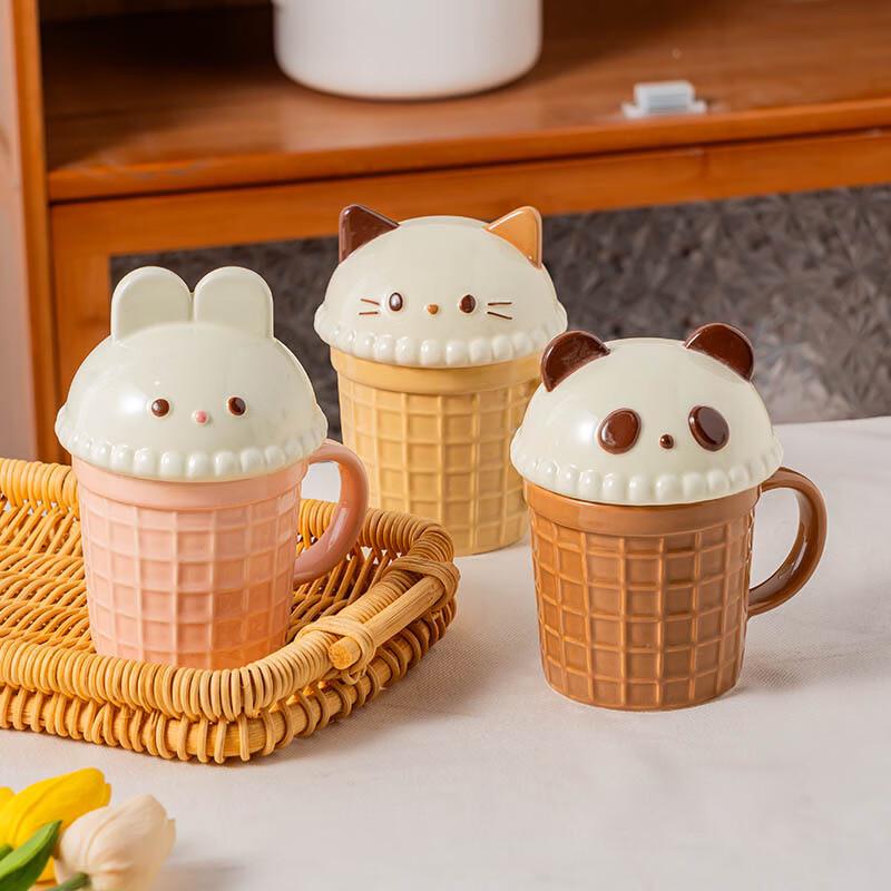 Cute Ceramic Ice Cream Cone Mug