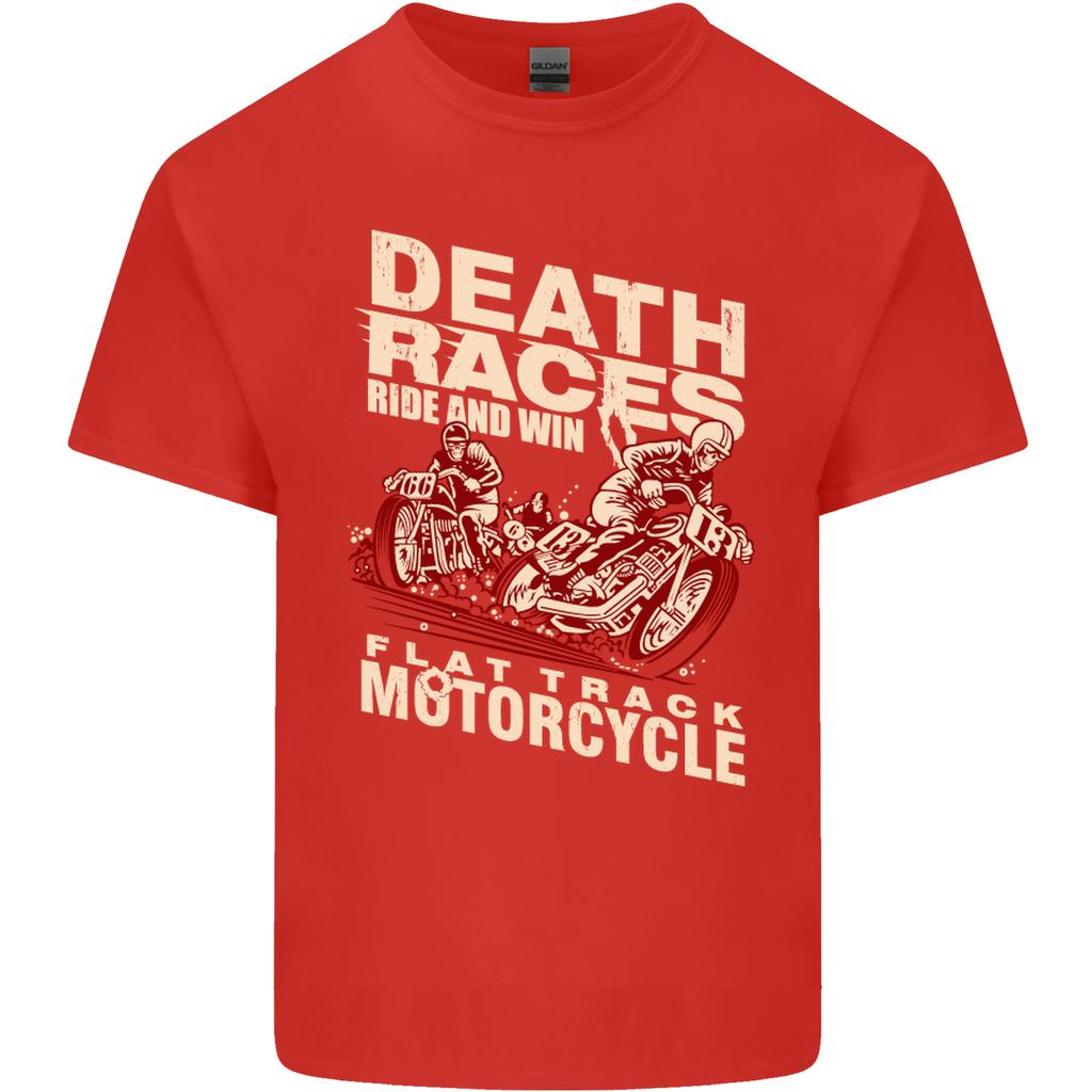 Death Races Flat Track Motorcycle Biker Unisexs Light Cotton TShirt