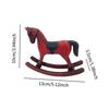 Wooden Rocking Horse Figurine Tabletop Ornament for Cabinet Entrance Bedroom