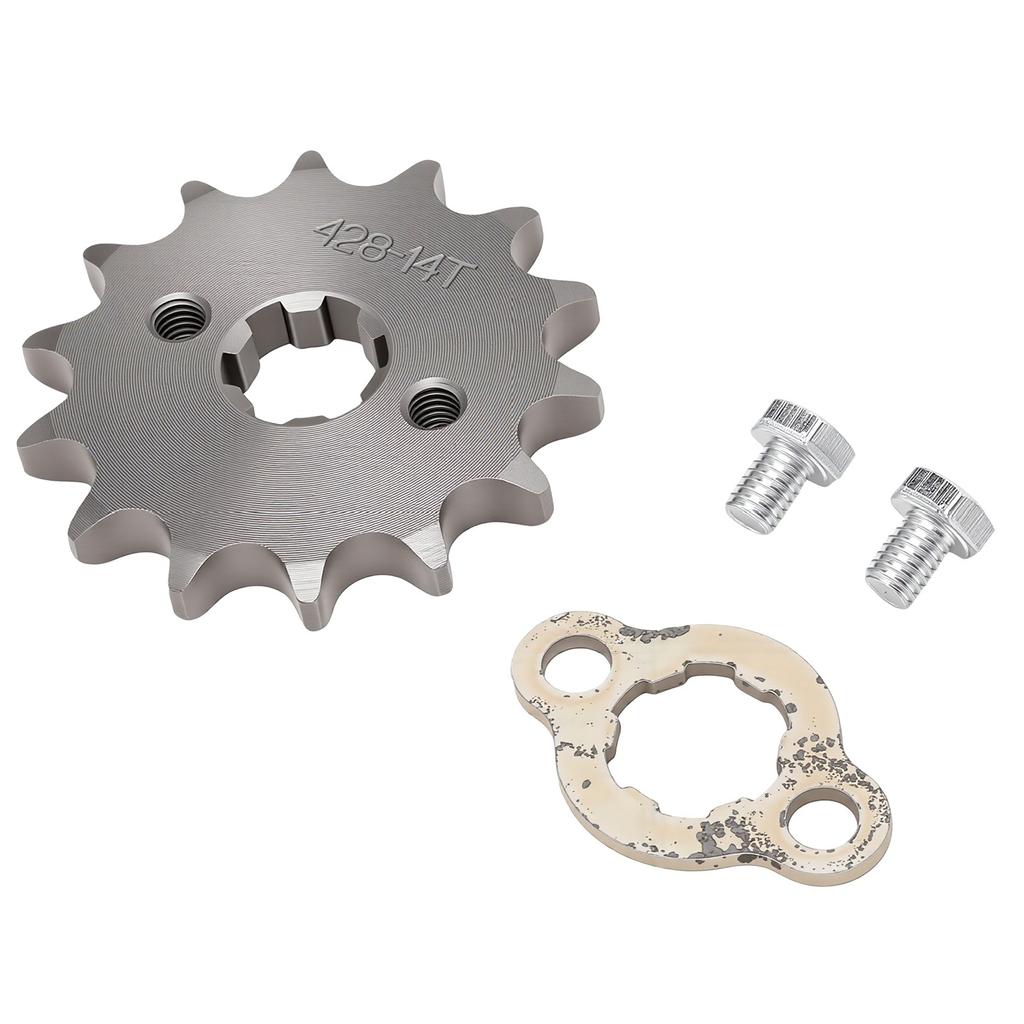 428 14T 17mm Motorrad Vorderes Ritzel Stahl für 50ml 70ml 110ml 125ml 140ml 160ml ATV Quad Pit Dirt Bike