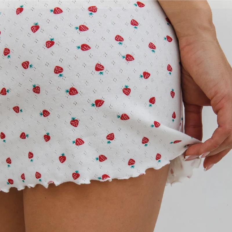 European and American Girls Sexy Print Suspender Skirt Can Be Worn Outside