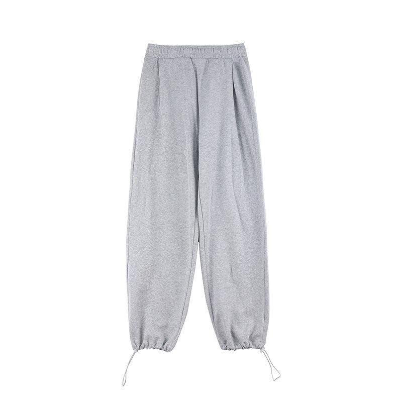 Sweatpants Women's Early Autumn Loose Drape Straight Tube Small Man Tied Feet Casual Sweatpants Narrow Wide-leg Pants