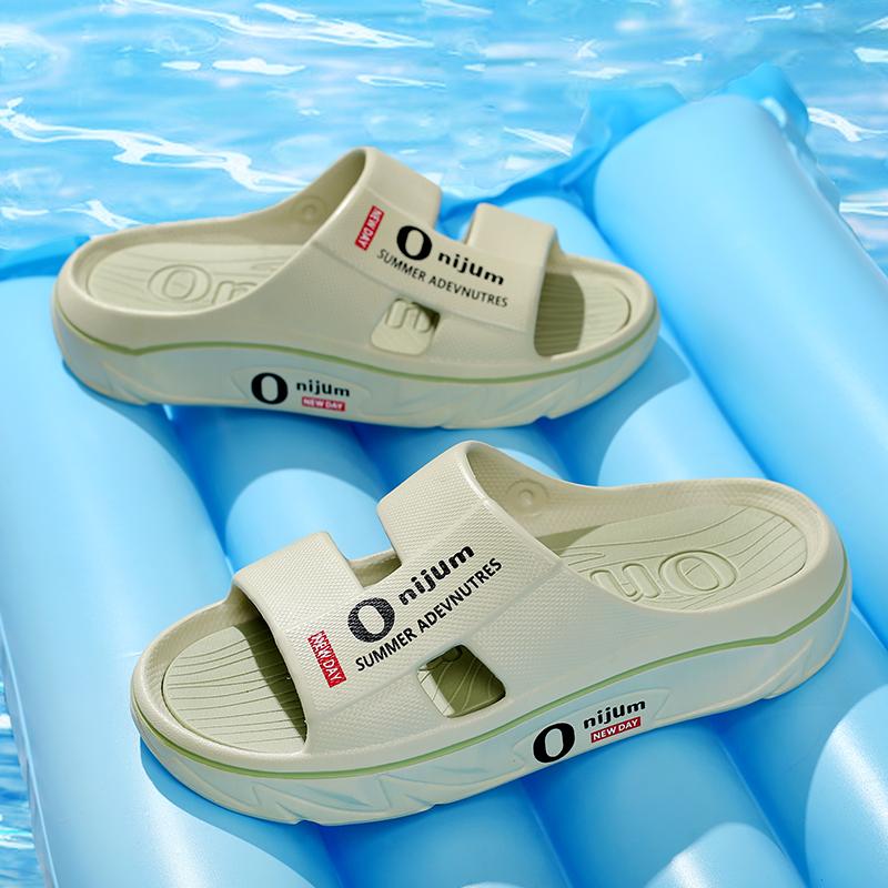 Men's Slippers Indoor Beach Sandals Outdoor Comfortable Soft Non-slip Slides Flip-flops Men Women Bathroom Slippers Home Shoes