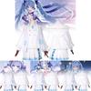 Sweet And Fresh White Cape Style Snow Initial Cosplay Outfit With Wig For Women