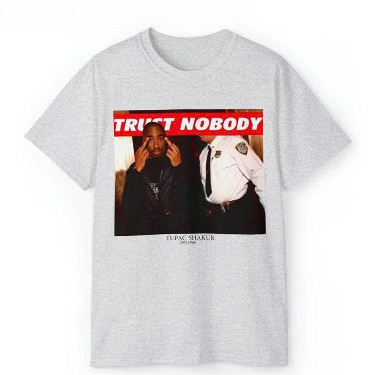 Rare Vintage Tupac Shakur Trust Nobody Graphic Hip Hop Rap Unisex T-Shirt Unisex T-Shirt XXXXL