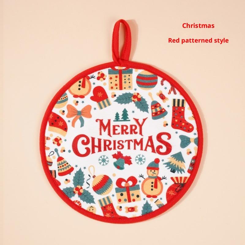 Coral Velvet Christmas Santa Claus Hand Towels Kitchen Absorbent Quick Drying Rag Cartoon Hand Towel