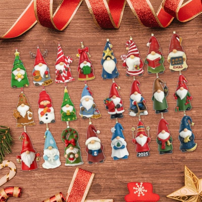 Surprise Holiday Gnomes Mystery Pack Clear Acrylic Christmas Countdowns Decors For Indoor Display
