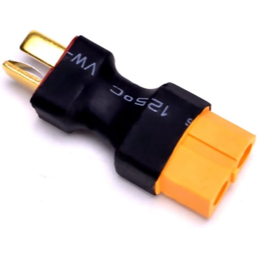 Boladge 2 Pairs T-Type Plug to XT60 Adapter Connectors, Male to Female Converter Adapter for RC LiPo Battery Chargers