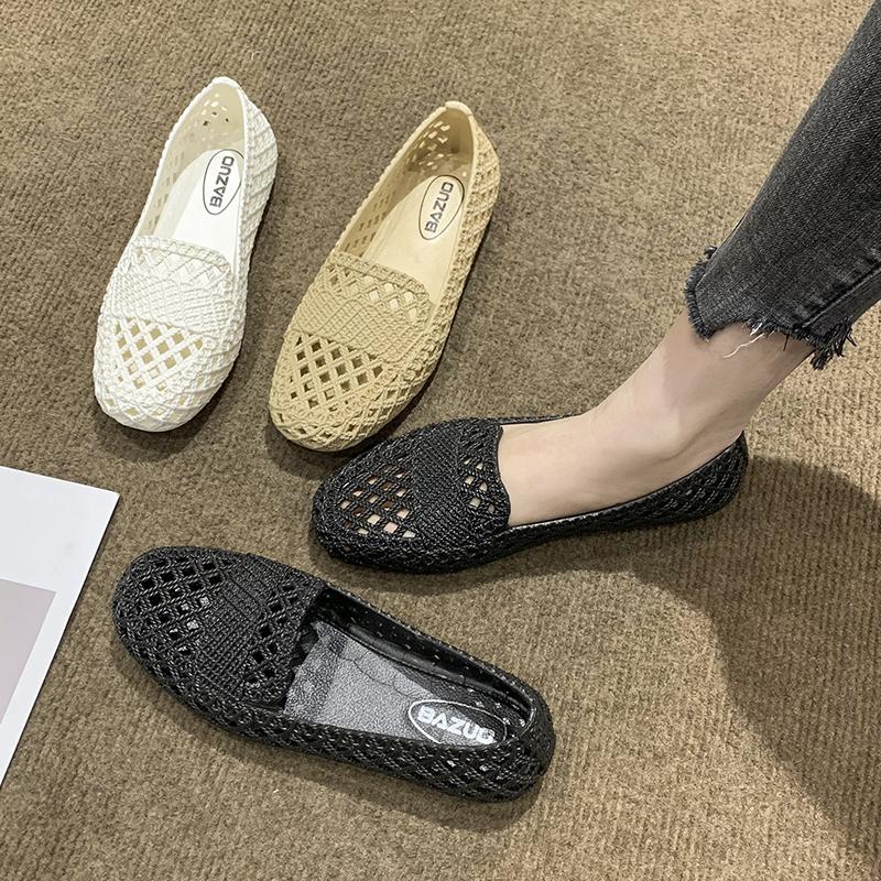 New Popular Summer Style Mesh Breathable Outer Wear Fashionable Comfortable Wear-resistant Versatile Women's Flat Toe Sandals