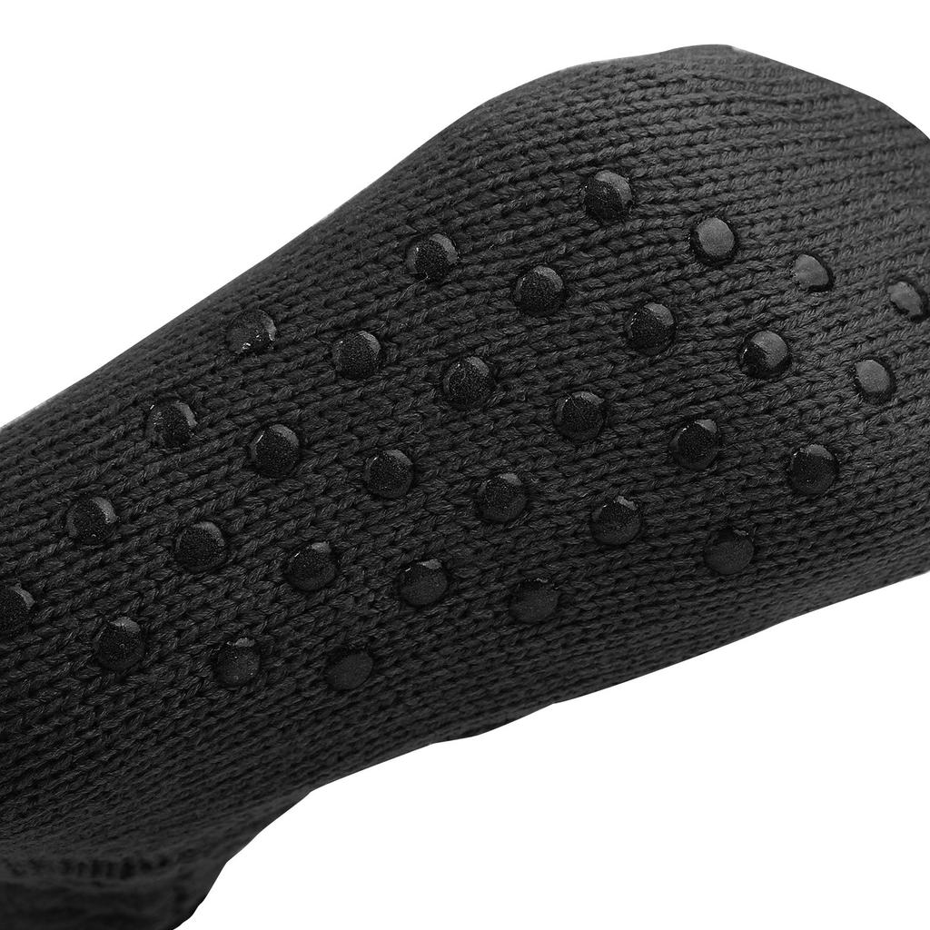 Women's Autumn And Winter Solid Color Velvet Thickening Home Silicone Bottom Non-slip Knitted Tube Slippers Socks