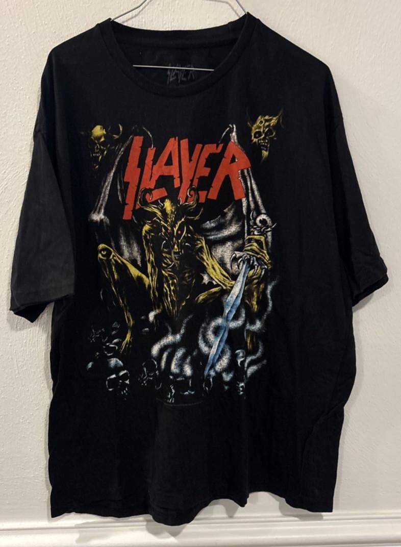 Slayer Demon T Shirt Mens 2XL Black Thrash Metal Band Tee Unisex T-Shirt L