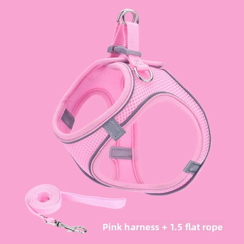 Pet Supplies: Vest Style Pet Chest and Back Straps, Reflective and Breathable Cat and Dog Leashes, Dog Walking Leashes