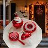2 Stück Weihnachtsbaumkugeln Ornamente Zuckerstange Eule Weihnachtsbaum Anhänger Rote und Weiße Dekorationen Weihnachten Neujahr Hausparty Dekor