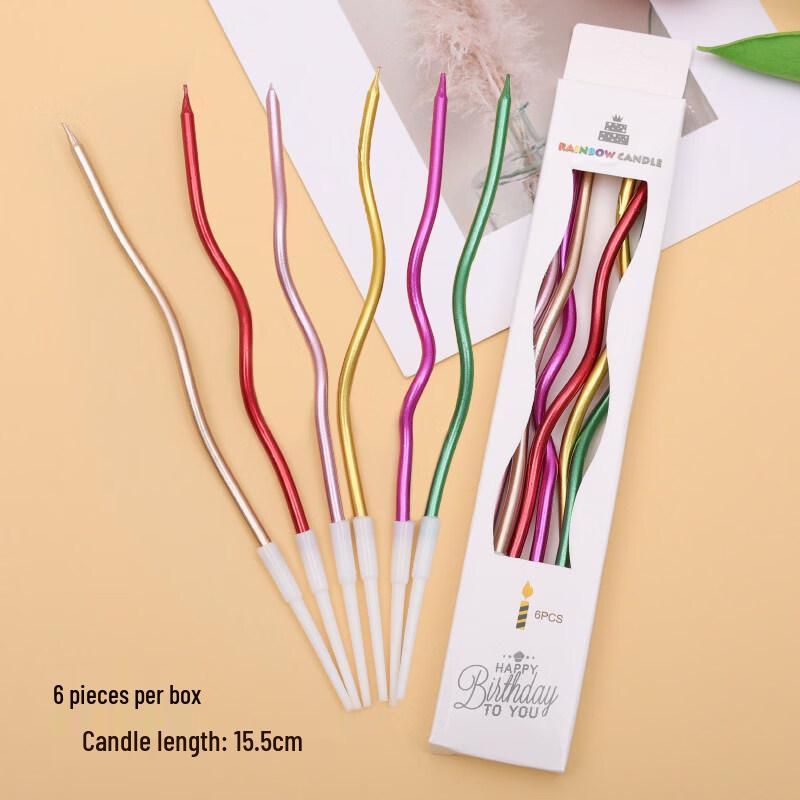 LIEI Rainbow Curve Birthday Candle