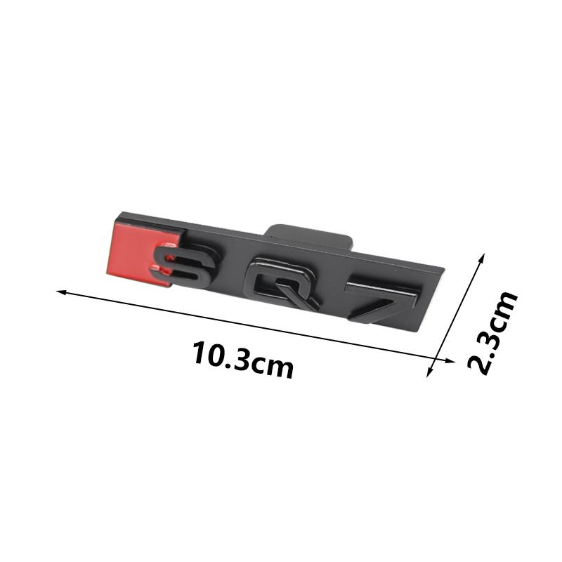 Car Front Grille Emblem ABS SQ Badge For F2 SQ3 SQ5 SQ7 SQ8 Logo Auto Stylin Sticker Decorative Modification Accessories