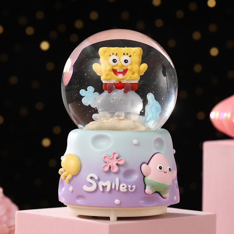 Christmas Fantasy Crystal Ball Music Box - Princess Ornament Gift for Girls' Birthdays