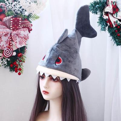 For Men Women Plush Hats Plush Toy Cosplay Shark Hat Performance Hat Animal Hat Plush Shark Cap