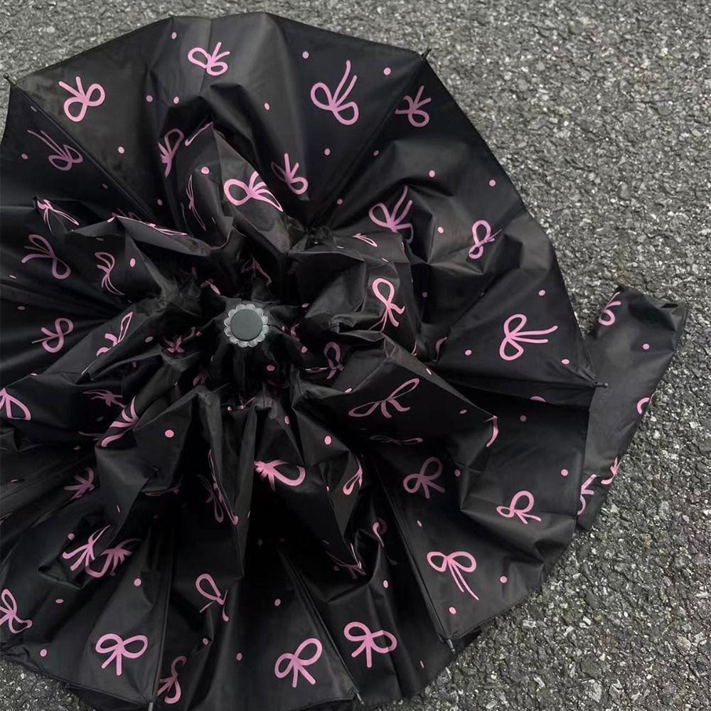 UPF50 Travel Rain Umbrella INS Hand Operated Parasol Sturdy Mini Sun Umbrella  Travel