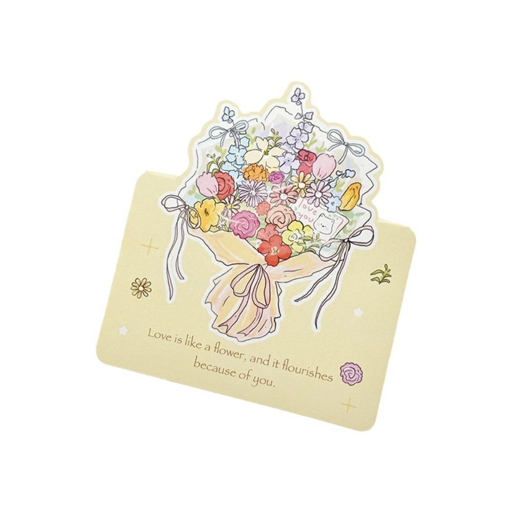Romantic 3D Greeting Card Rose Pop Up Love Blessing Card with Envelope Valentine's Day Card Wife Girlfriend Gift