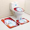 Christmas Bathroom Floor Mat Toilet Three-Piece Set