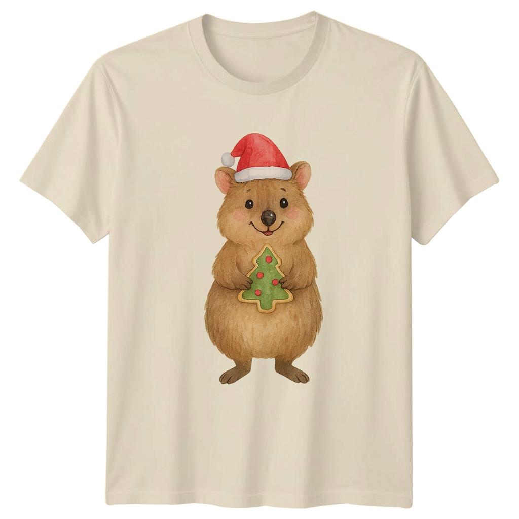 Quokka Christmas Cookie Santa Hat Holidays Unisexs TShirt Unisexs Tee