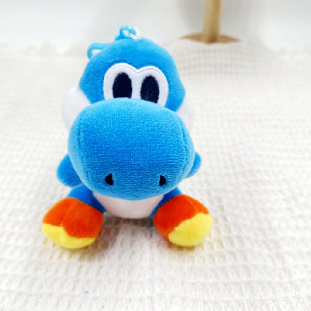 24pcs/lot Cute 12cm cartoon Anime Game Yoshi Plush Toys Dolls Keychain Kids Gifts