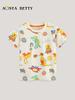 Boys' Cartoon Print Custom Short-Sleeve T-Shirt