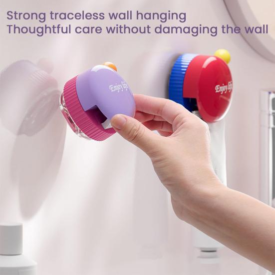 Wall Mount Toothpaste Hanging Clip with Hook Waterproof Strong Load-bearing Easy To Install Toothpaste Clamp Cream Organizer