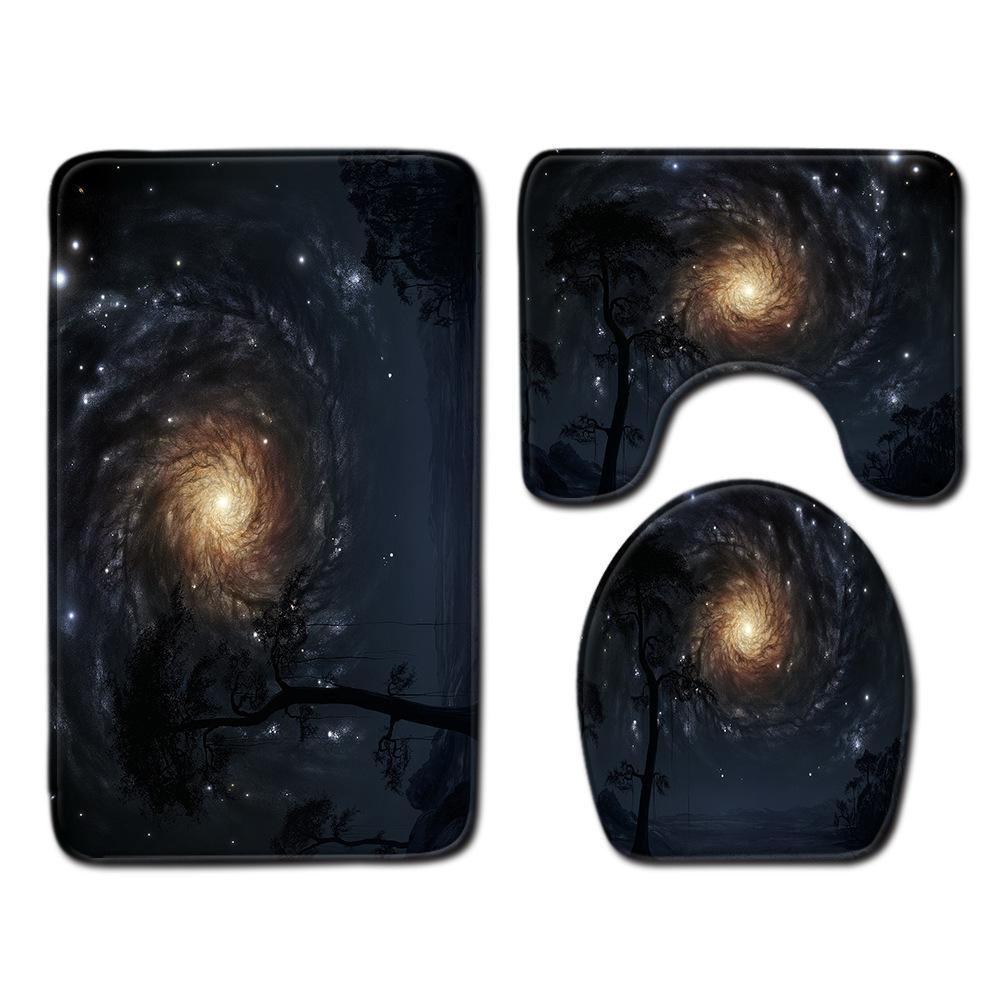Star Bathroom Floor Mat Toilet Three-Piece Set