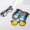 6 Color Clips Spectacle Frame Men Women On Polarized Black Clips Sunglasses Magnetic Glasses Male Computer Optical