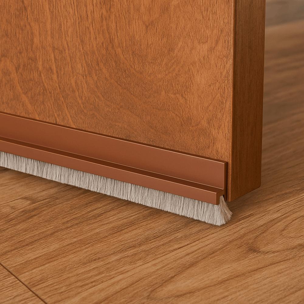 Sello de Puerta con Cepillo de 100 cm Barrido de Puerta Autoadhesivo Tope de Corrientes de Aire Profesional para Puerta Dormitorio