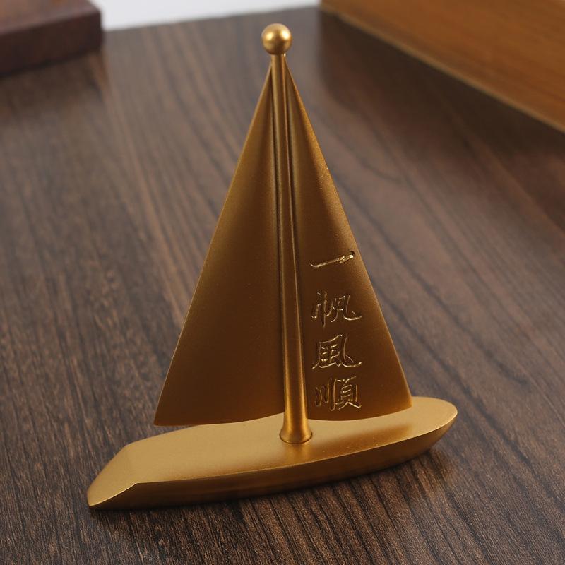 Yuanbao windmill turns metal handicrafts desktop creative wind and water ornament