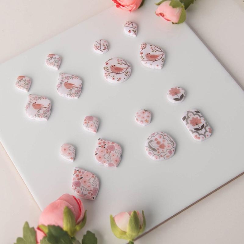 Flower Clay Transfer Paper Bird Flower Transfer Paper Water Soluble Transfer Paper for Clay Earrings Jewelry Making