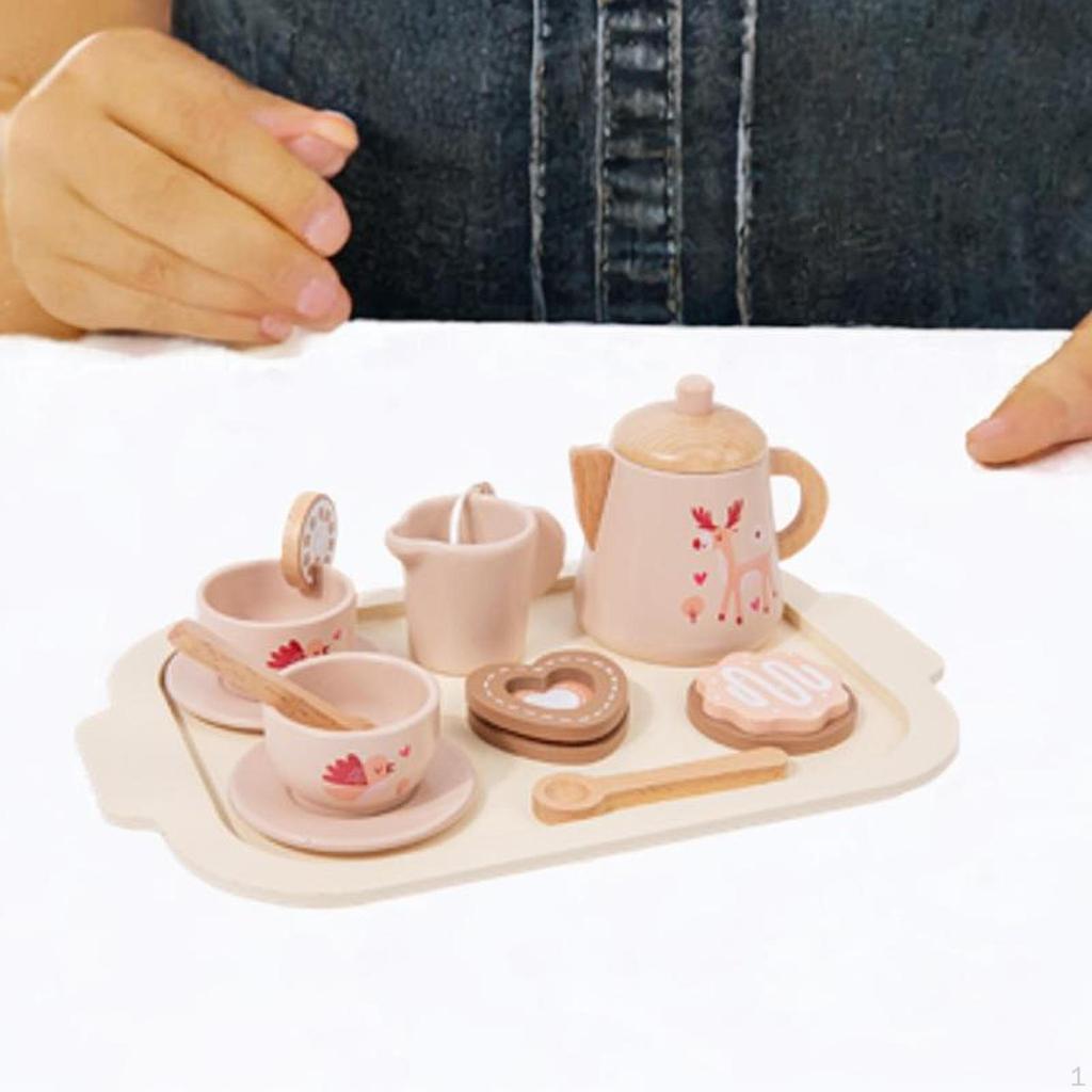 Little Girls Tea Set Toy Play Kitchen Accessories Toddlers Afternoon Time for Ages 3 4 5 Years