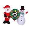 Large Inflatable Santa Christmas Decorations Outdoor LED Snowman Penguin Polyester Ornament for Winter Yard Party