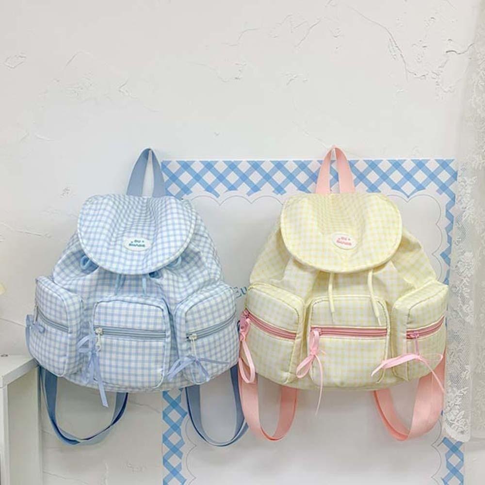 Sweet Women Daily School Bag Large Capacity Silver PU Daypack Korean Drawstring Backpack  Outdoor