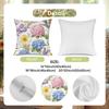 Multicolored Hydrangea Theme Digital Printing Pillow Cover Short Plush Suitable Living Rooms Bedrooms Sofas Throw Cushion Cover