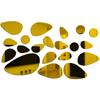 20pcs 3D Mirror Wall Sticker Pebble Stone Shape Mirror Mural Wall Decal for Living Room Bedroom TV Background Art DIY Home Decor