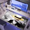Anime Pirate Ship Sea Scene Large Desk Pad NonSlip AntiDirt Mouse Pad  Waterproof Keyboard Mat for Gaming Office