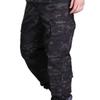 Multicam Black Camouflage Clothes Top and Bottom Set BDU Jacket Pants Military Survival Game Combat Clothes [GUN FREAK] (L)