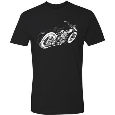 Koszulka Motocyklowa Biała 100% Bawełna Vtg Art Chopper Bobber Racing