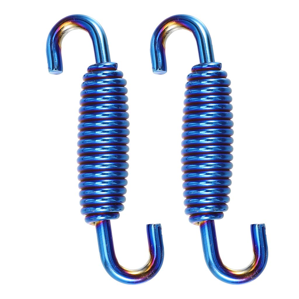 Motoforti 2/4/6Pcs Motorcycles Exhaust Pipe Spring 55mm 2.17" Stainless Steel Exhaust Pipe Spring Hook Modified Accessory