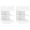 VidaXL Bedside Tables 2 Pcs White 40x35x65 Cm Chipboard