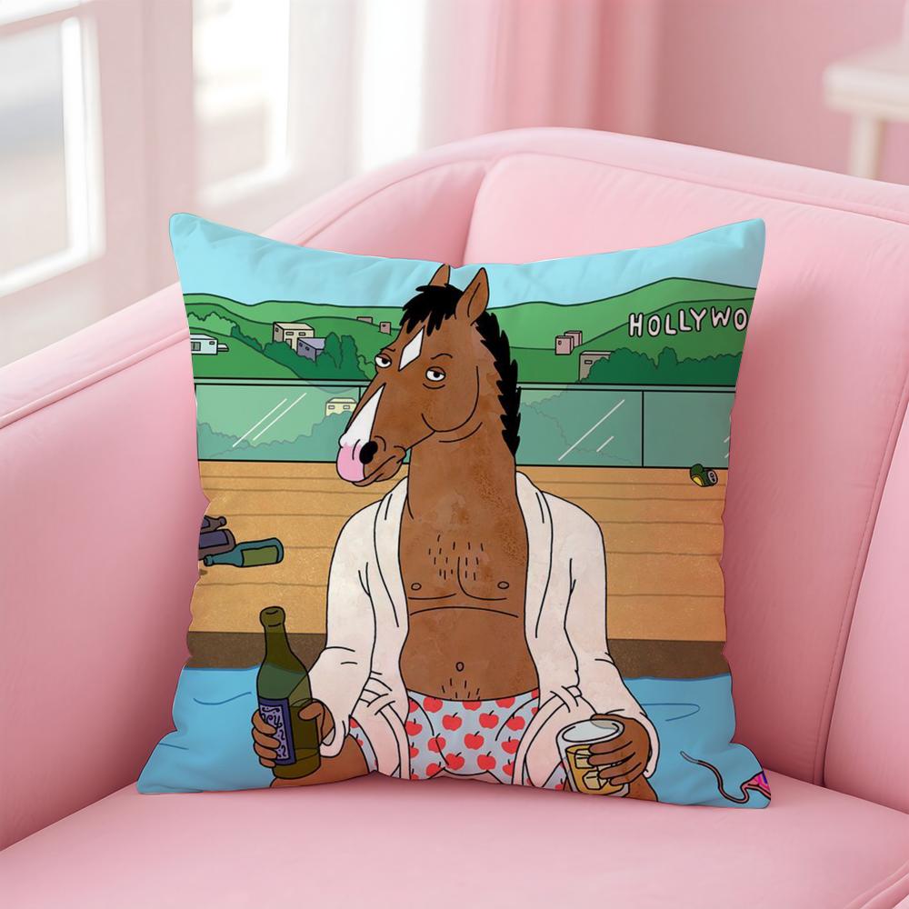 B-Bojack Horseman Cushion Cover Comfortable Reversible Pillow Cover Ideal For Car Sofa Bedroom & Beyond