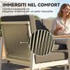 Garden Sofa Set for 4 People: 2 Armchairs, Loveseat, Coffee Table
