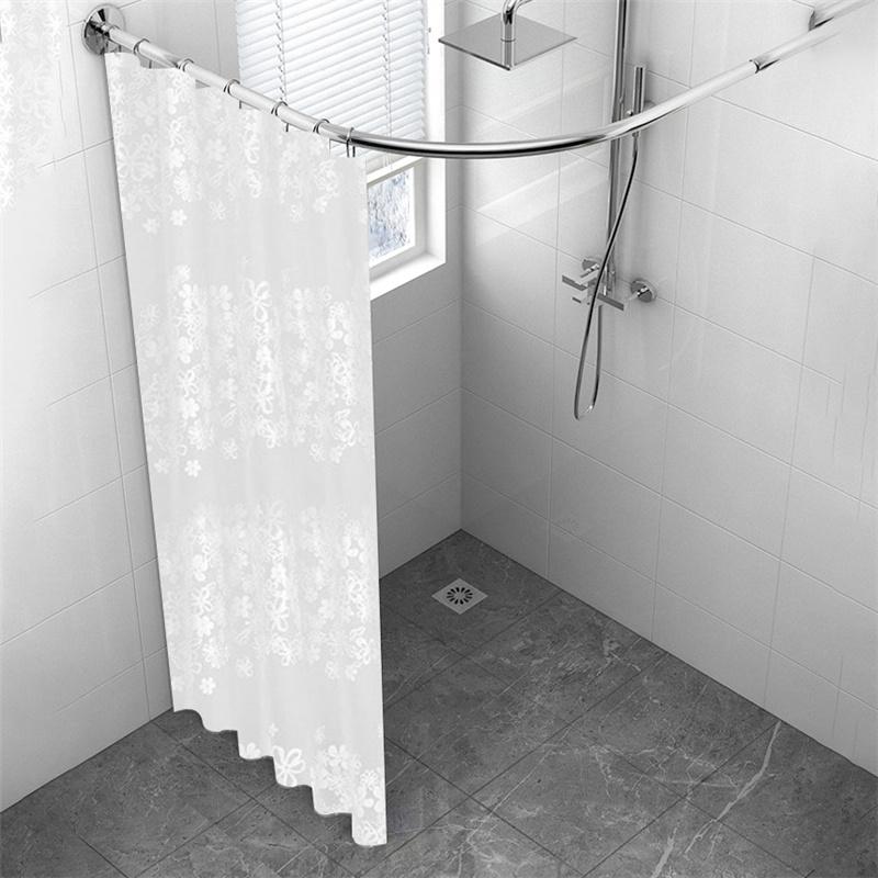 3D Jacquard Flower Peva Shower Curtain Thickened Waterproof Mildew Resistant Bathroom Bath Partition Universal Curtain