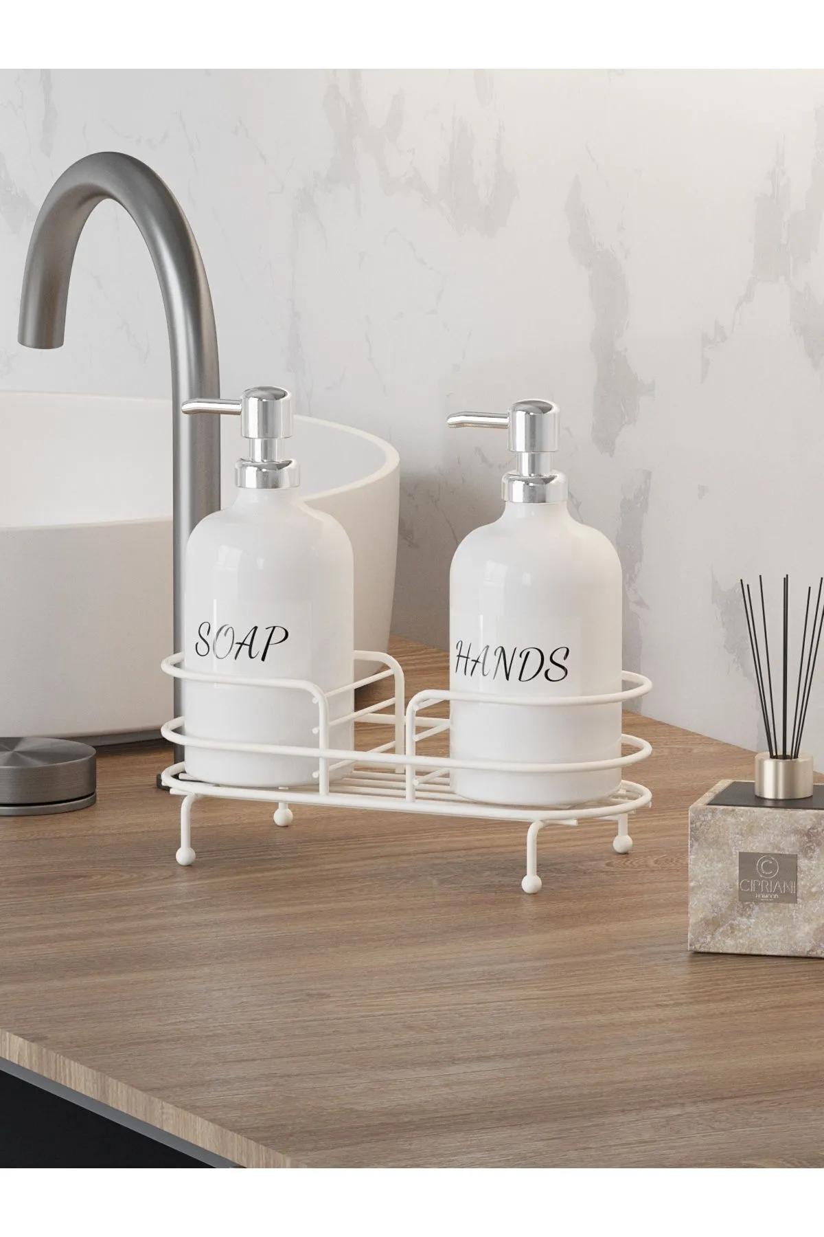 

Metal Standlı Sıvı Sabunluk Şişesi Seti - Modern Standlı