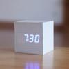 LED Wooden Clock Desktop Silent Electronic Alarm Clock Home Ornament Clock USB Dry Battery Dual-purpose Alarm Clock